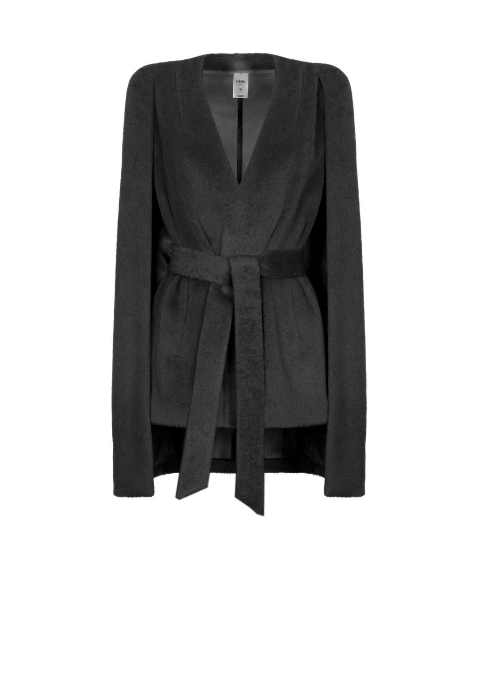 HARA LINE CAPE JACKET - BLACK