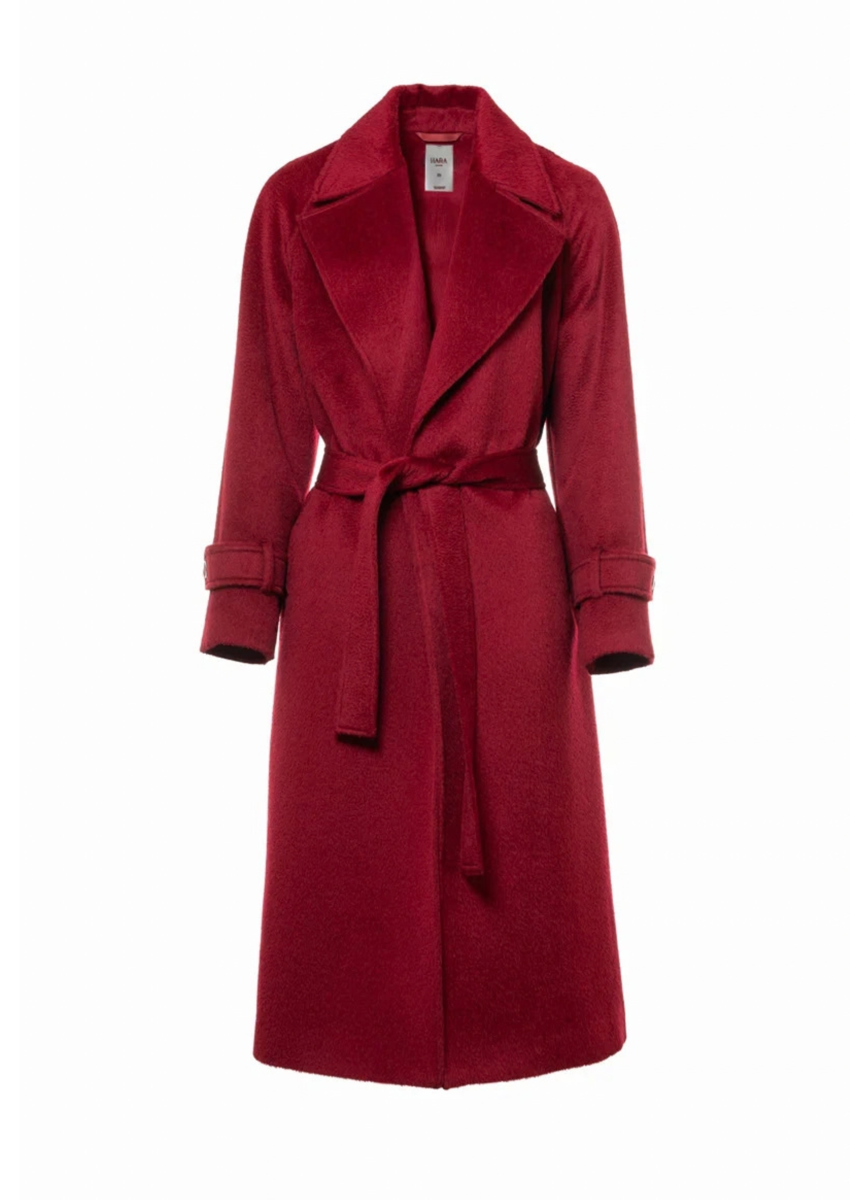 KAYA BELTED TRENCH COAT - VERMILION