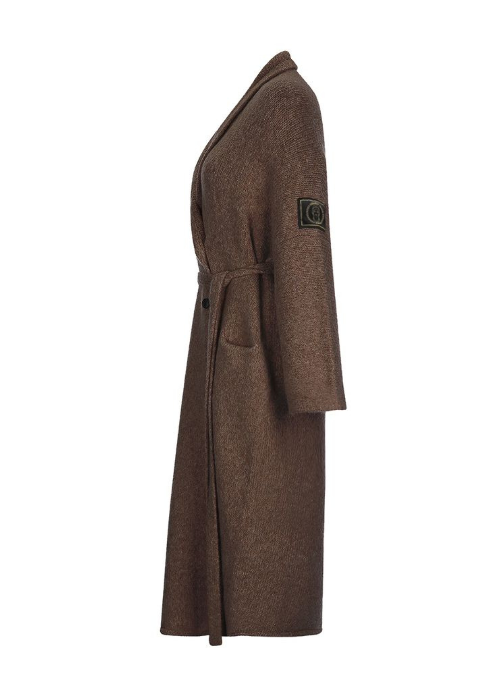 ◆美品◆モラビト◆チェックポンチョ◆アームカバー付き◆ブラウン◆ウール系◆フリー ARMY PATCH BREAKFAST COAT - MOCCA - Hara Concept
