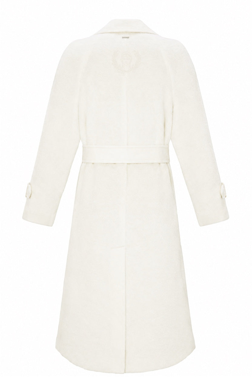 KAYA BELTED TRENCH COAT - WHITE