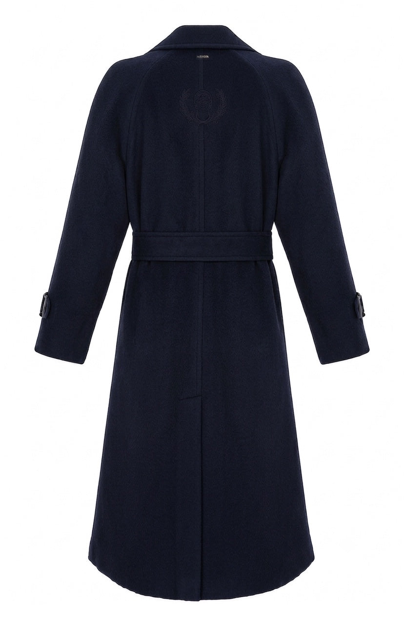 KAYA BELTED TRENCH COAT - NAVY BLUE