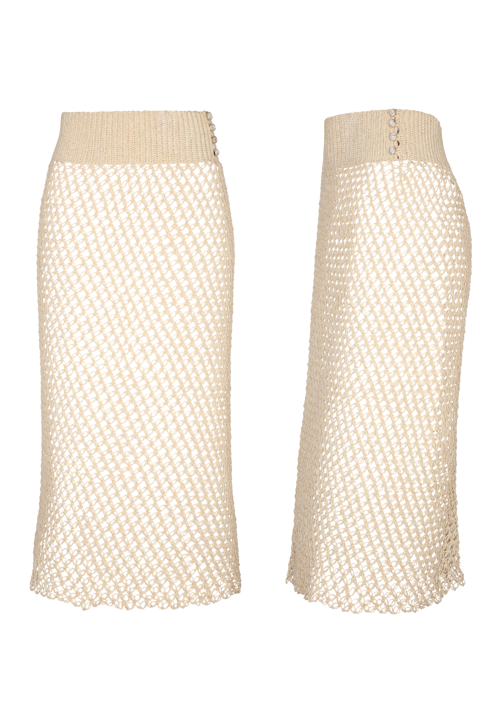 SAYA OPEN-KNIT SET - WHITE