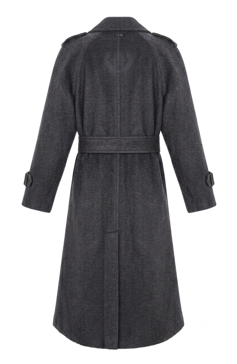 KAYA BELTED TRENCH COAT - GRAY